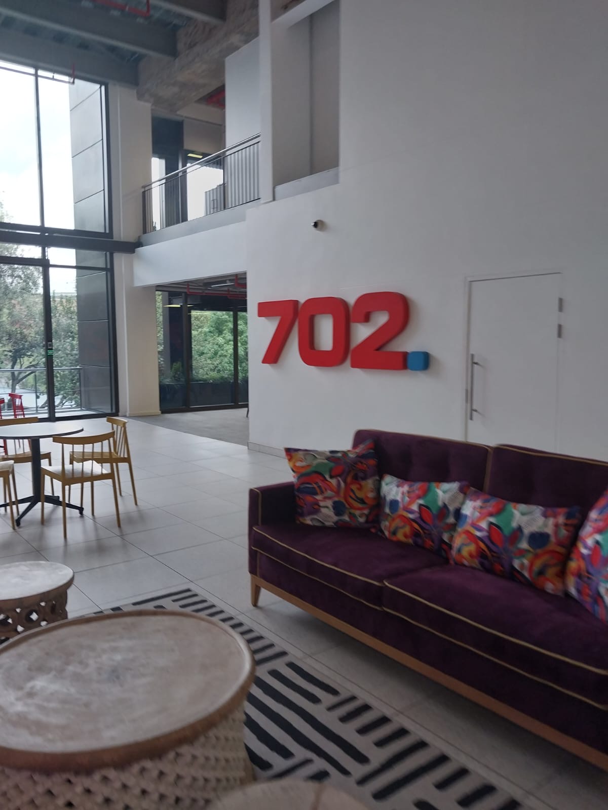 Reception area of the 702 radio station building
