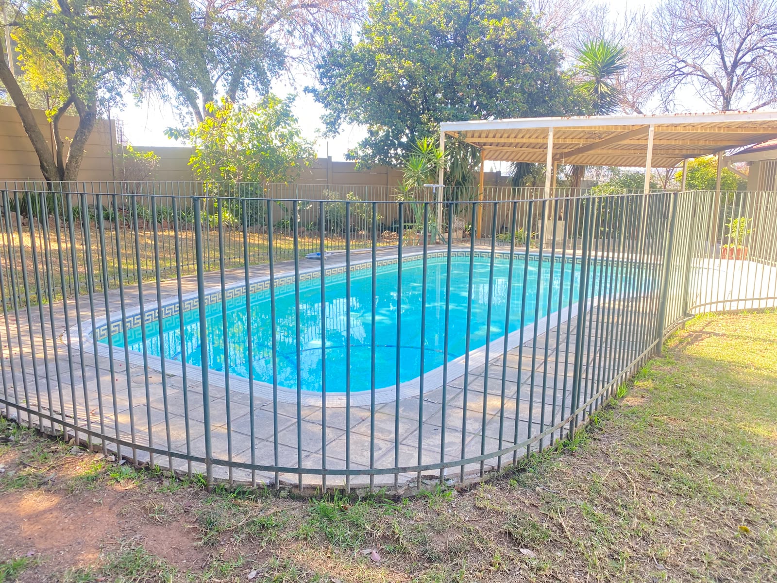 Garden and swimming pool at the SSF residence